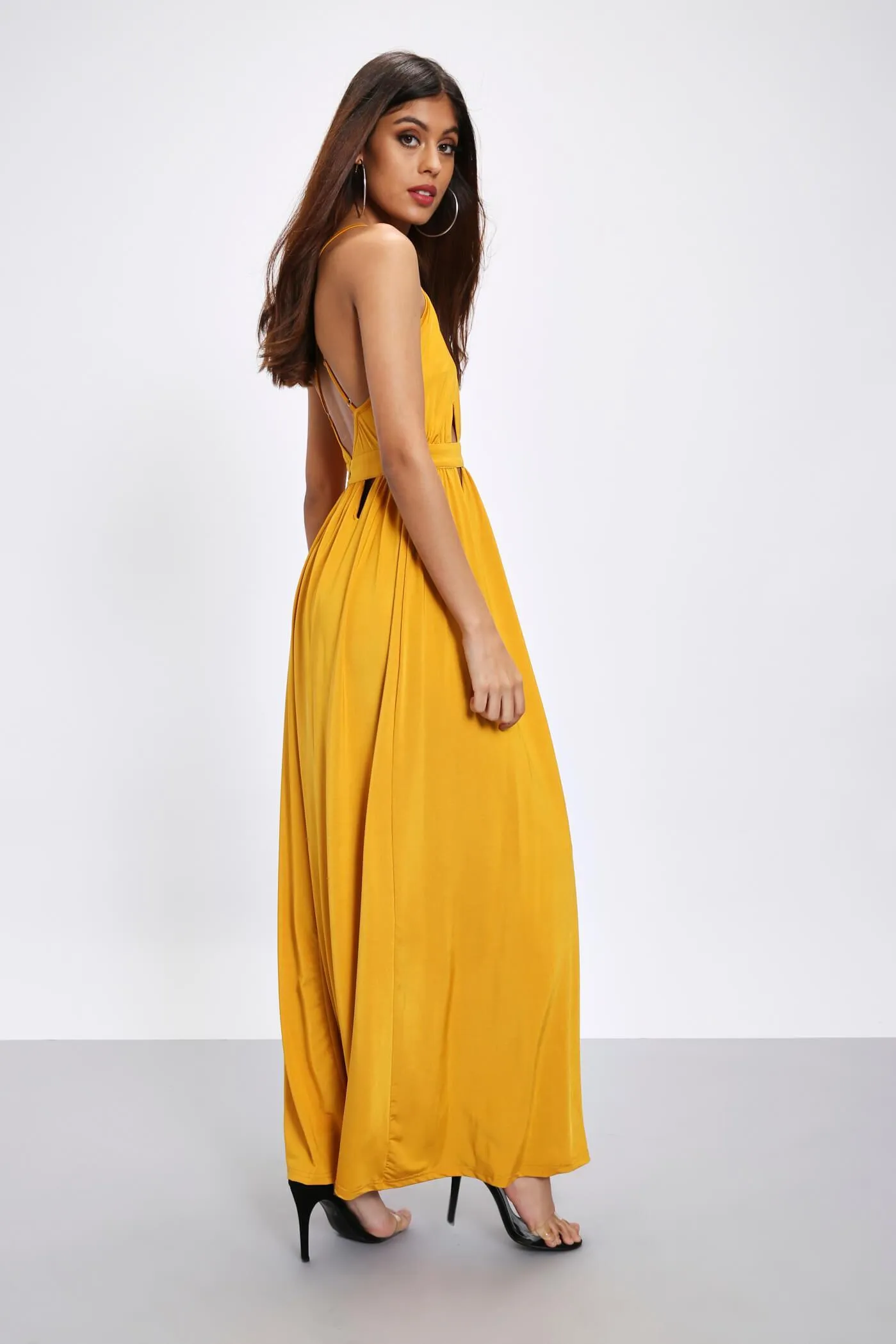 Honeydew Cut Out Cross Back Maxi Dress