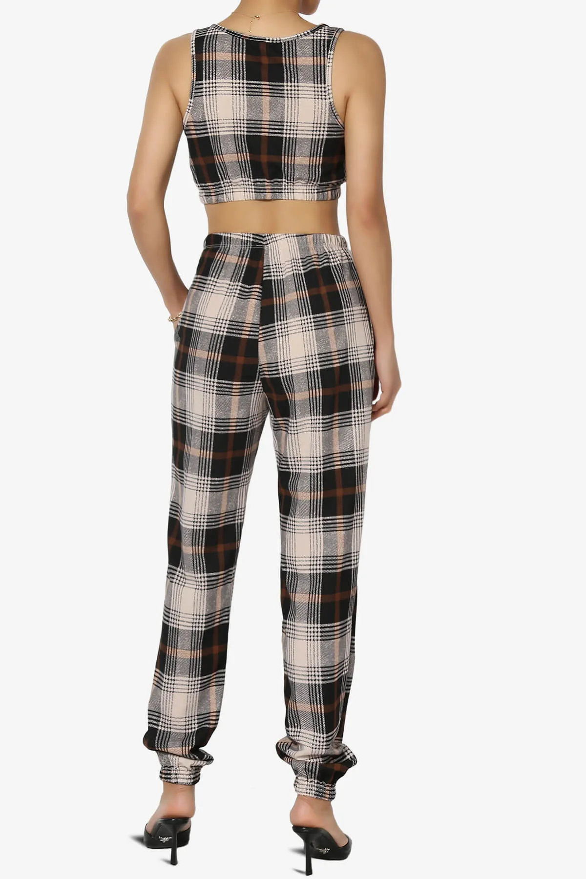 Imelda Plaid Tank Top & Carrot Pants SET