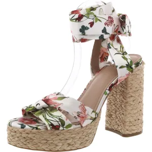 INC Womens GOLDIEE Satin Ankle strap Platform Sandals