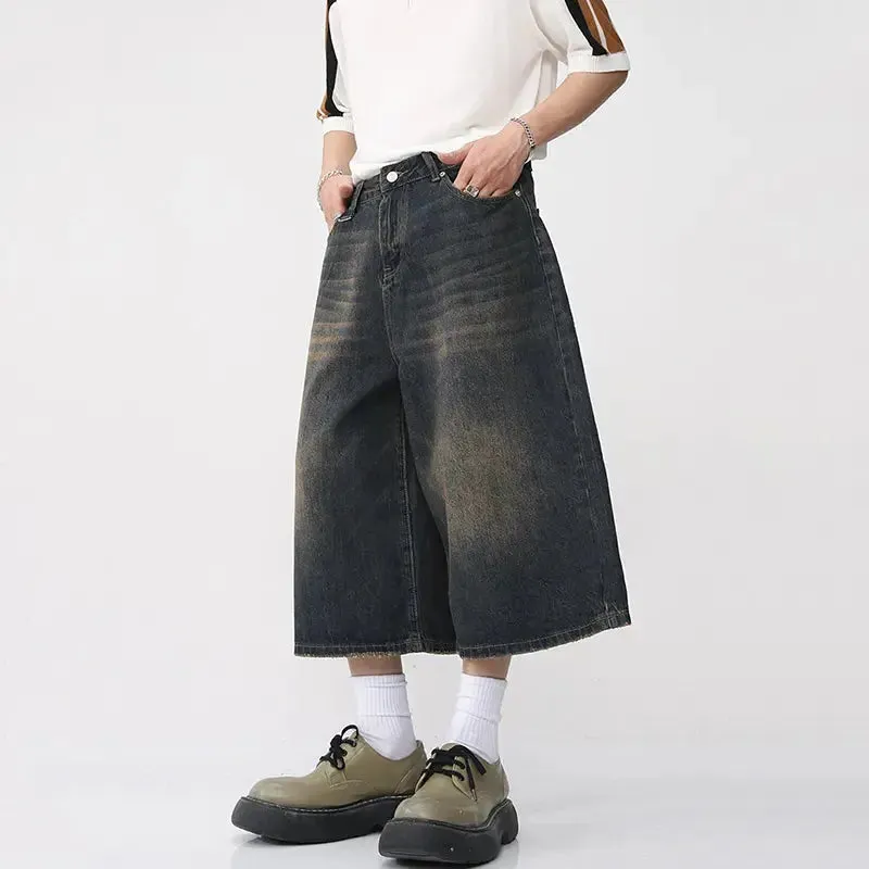 Jort Washed Wide Leg Jean Short