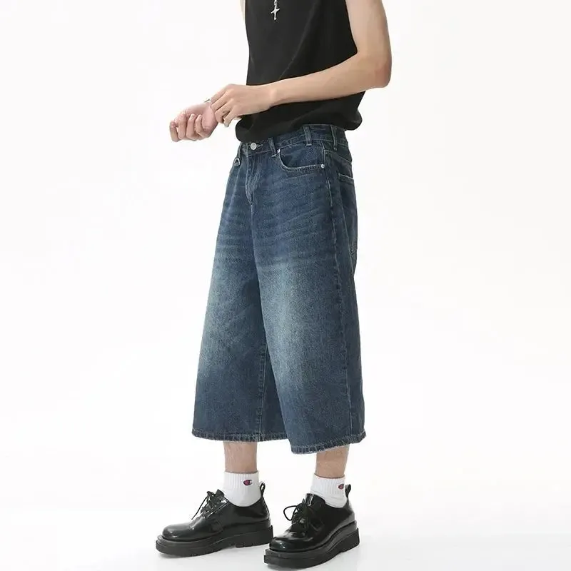 Jort Washed Wide Leg Jean Short