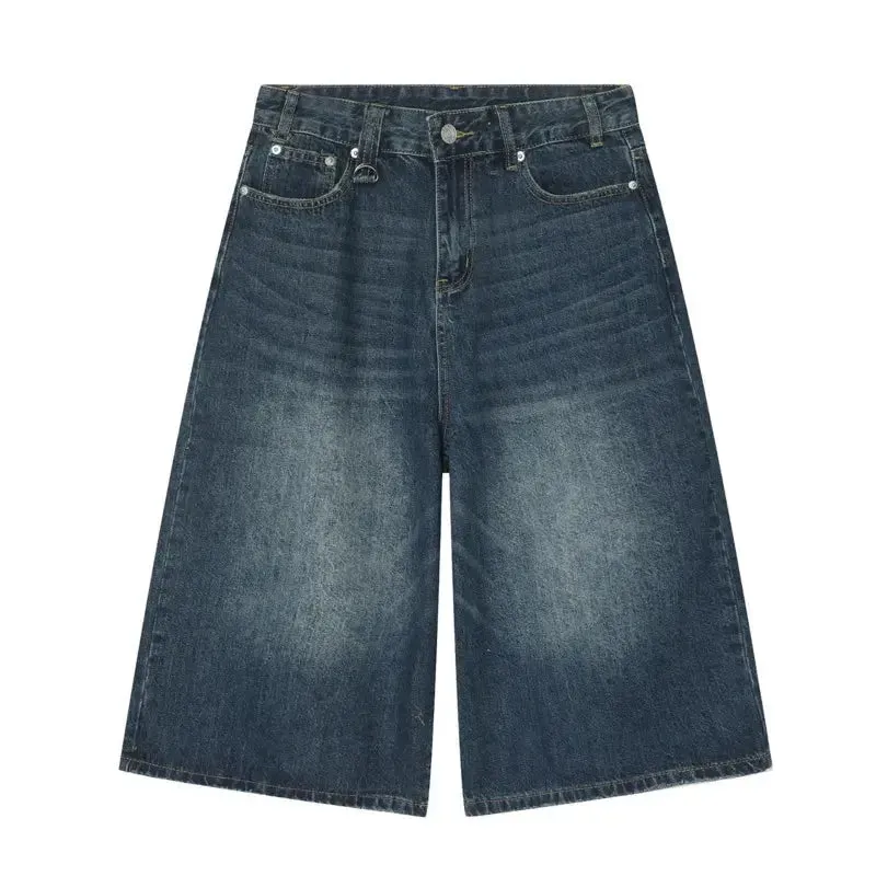 Jort Washed Wide Leg Jean Short