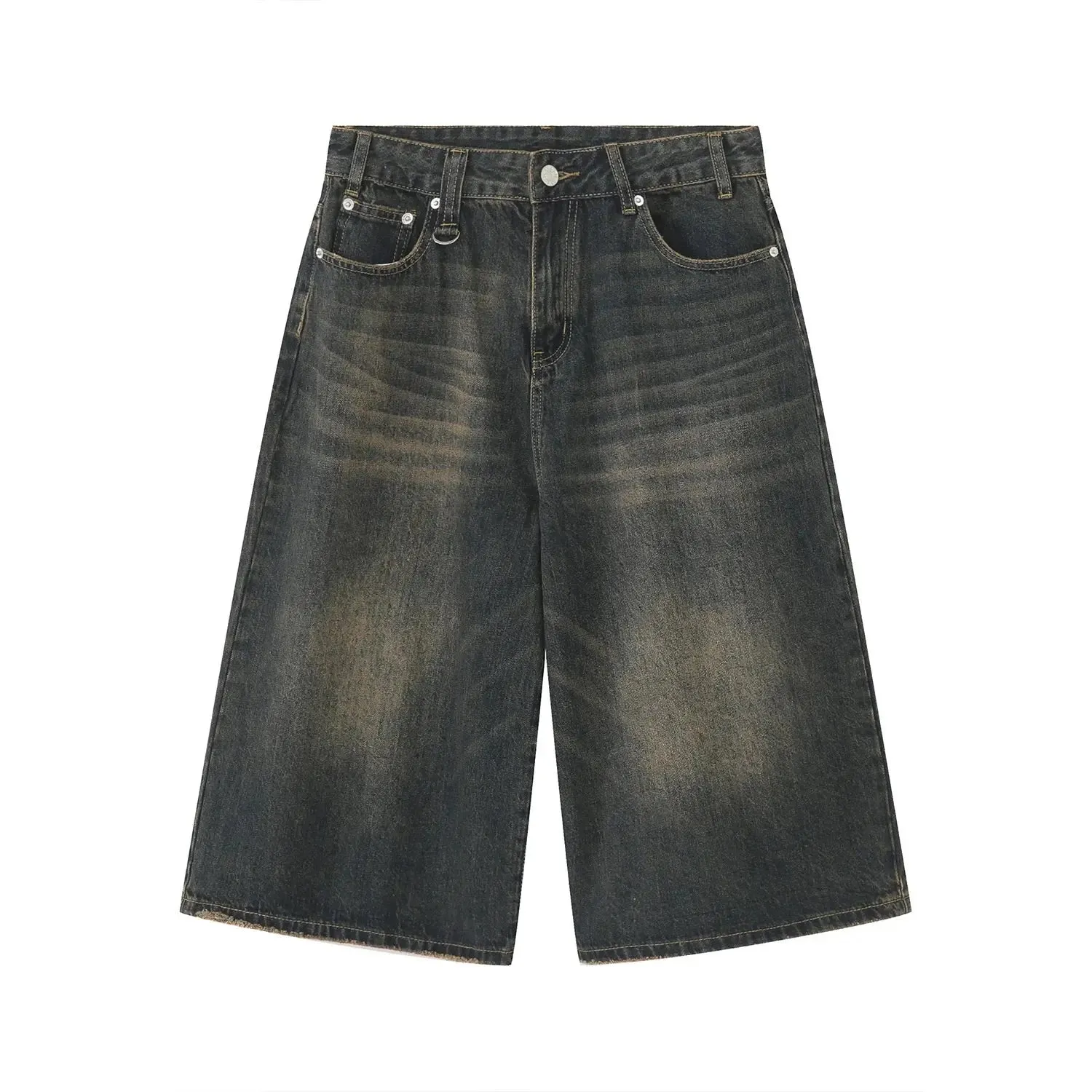 Jort Washed Wide Leg Jean Short