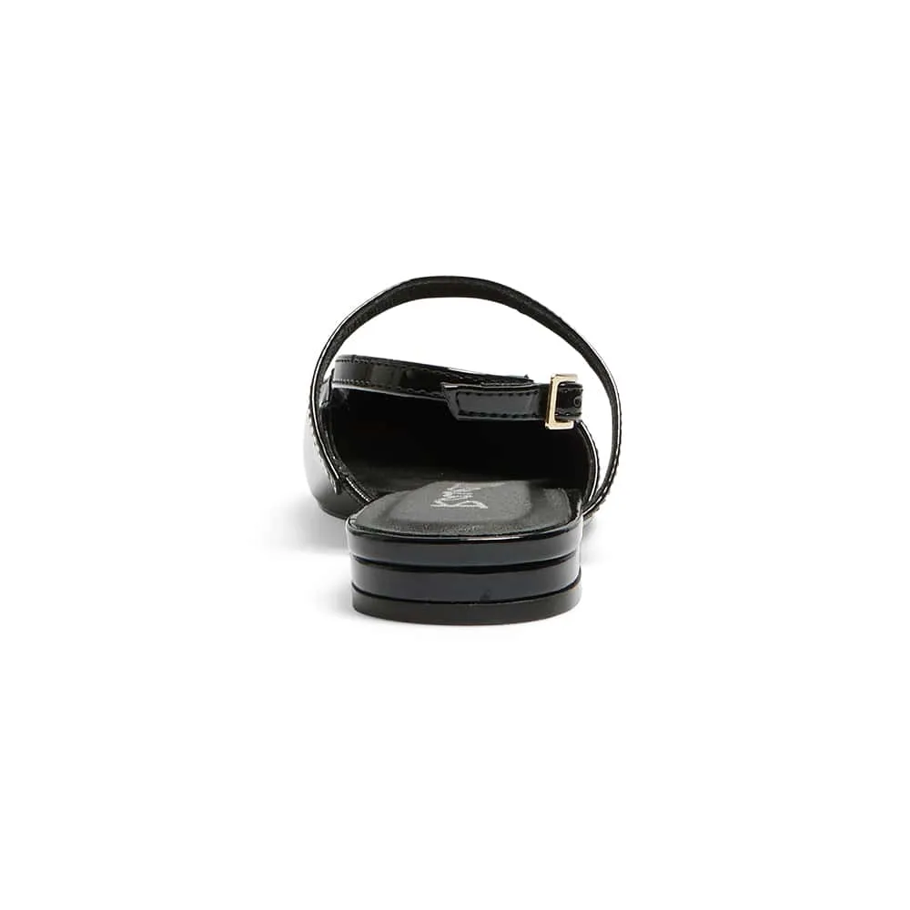 Katie Flat in Black Patent