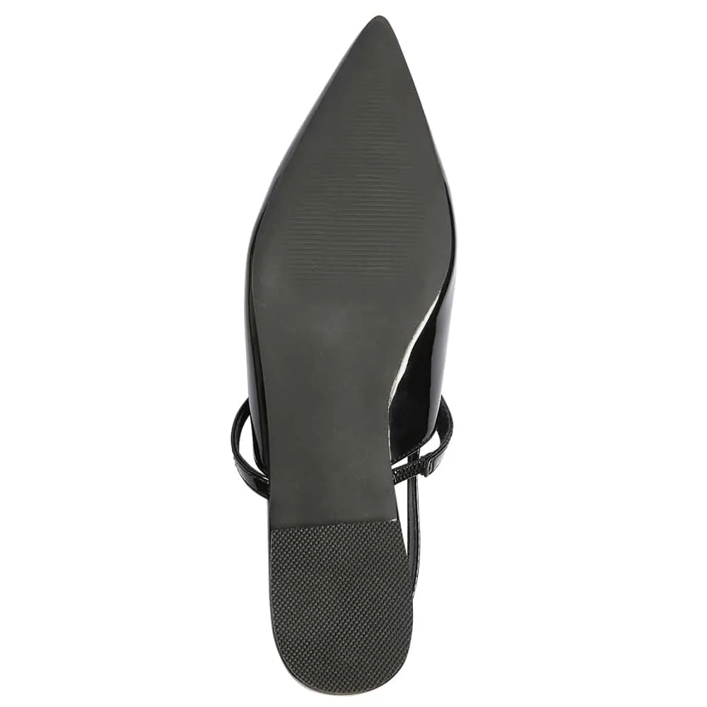 Katie Flat in Black Patent