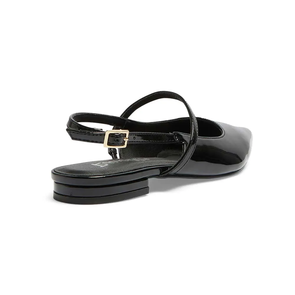 Katie Flat in Black Patent