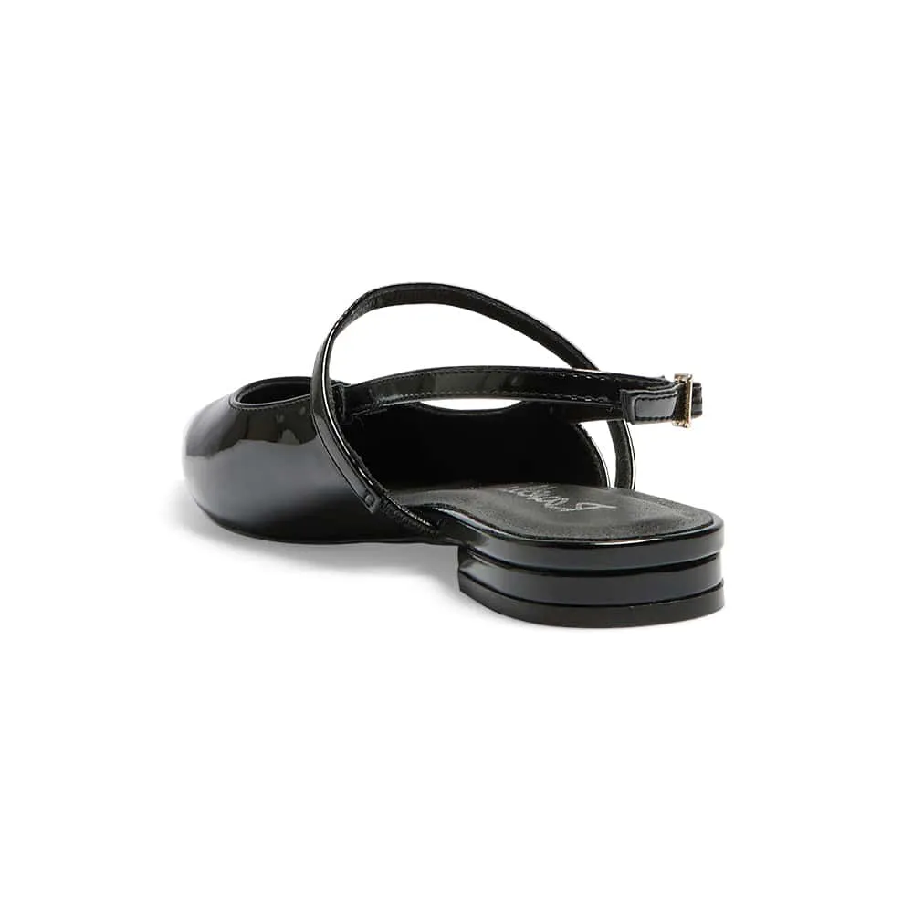 Katie Flat in Black Patent