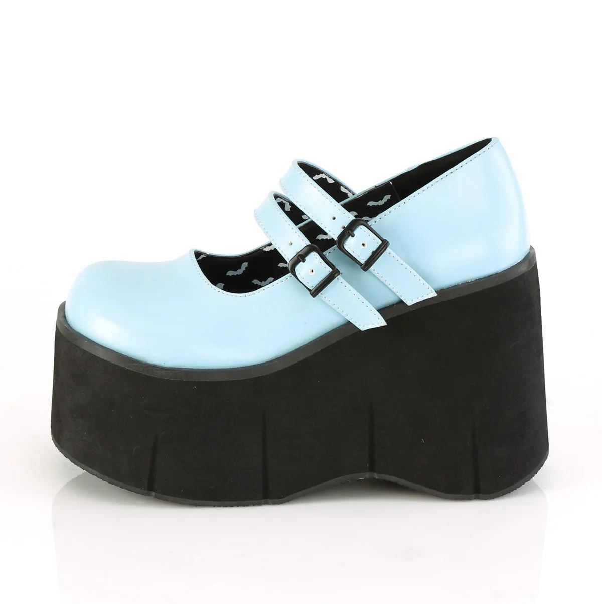 KERA-08 DemoniaCult Baby Blue Vegan Leather Sexy Women's Heels & Platform Shoes (Alternative Footwear)