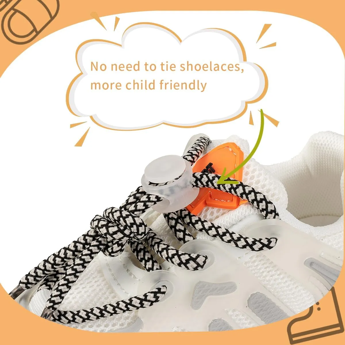 Kids Athletic Sneakers, Mesh Running Shoes with Chunky Sole, White