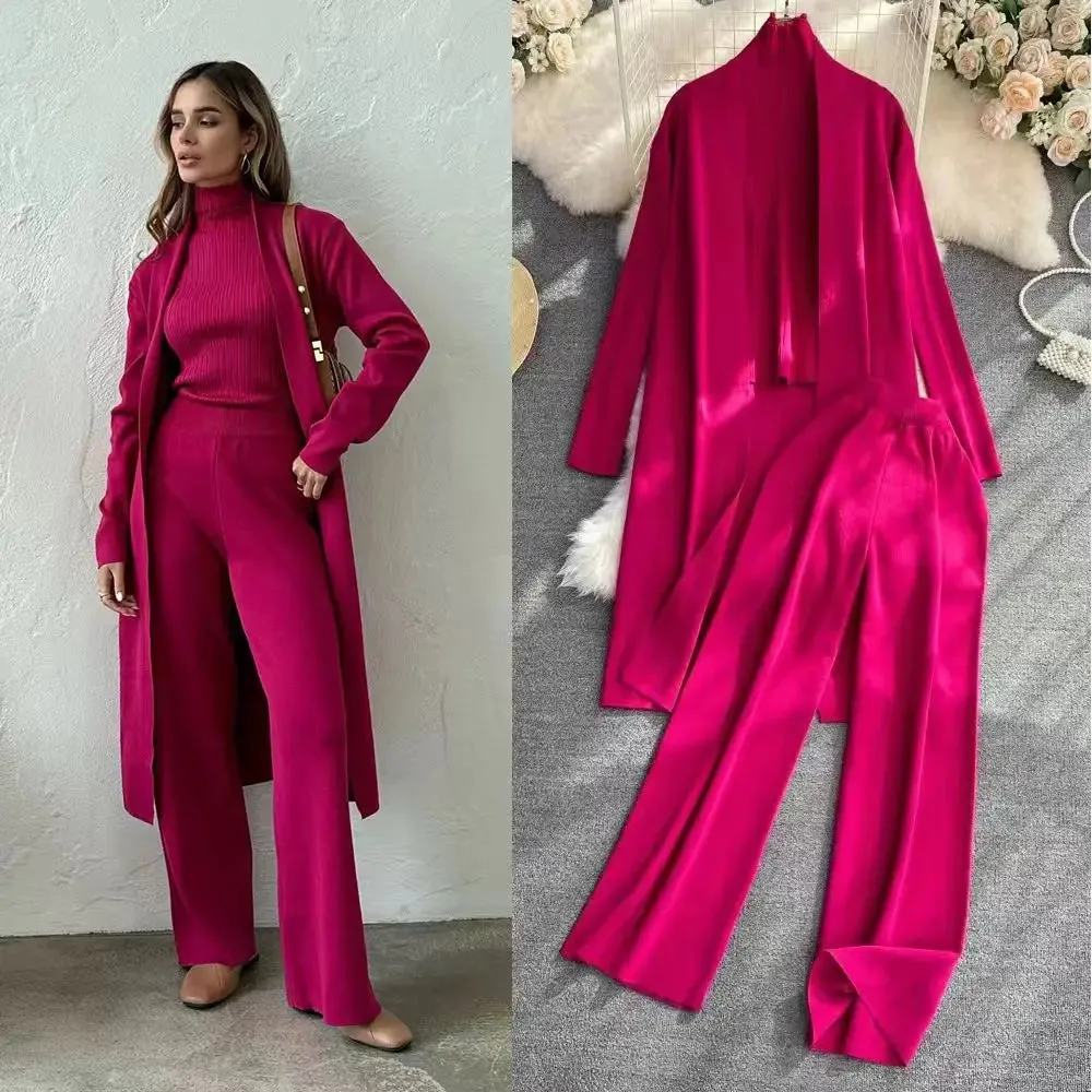 Knitted Tracksuit 3-Piece Set