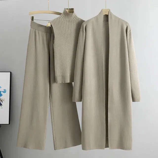 Knitted Tracksuit 3-Piece Set