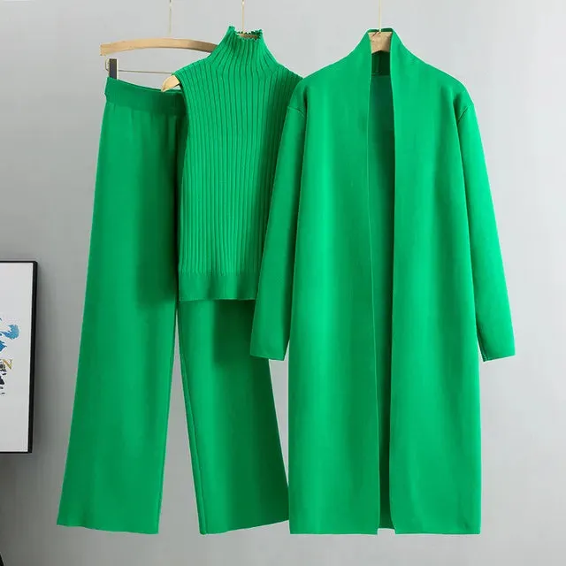 Knitted Tracksuit 3-Piece Set
