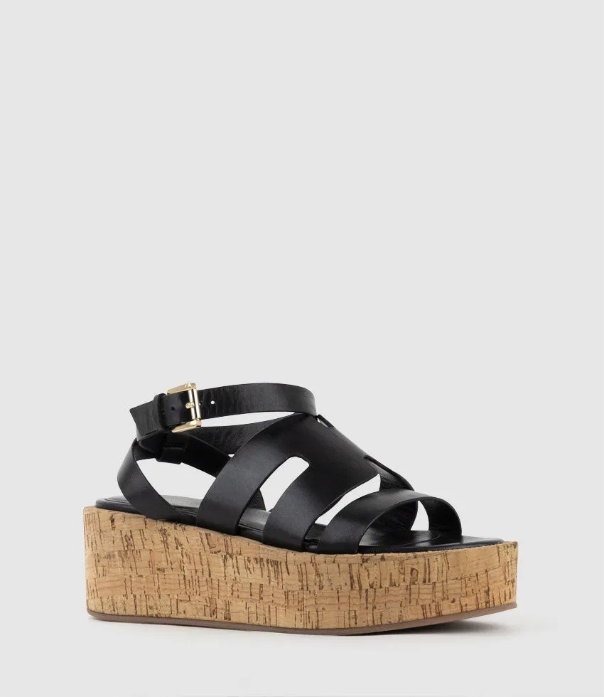 LEMUE H Front Sandal on Unit in Black