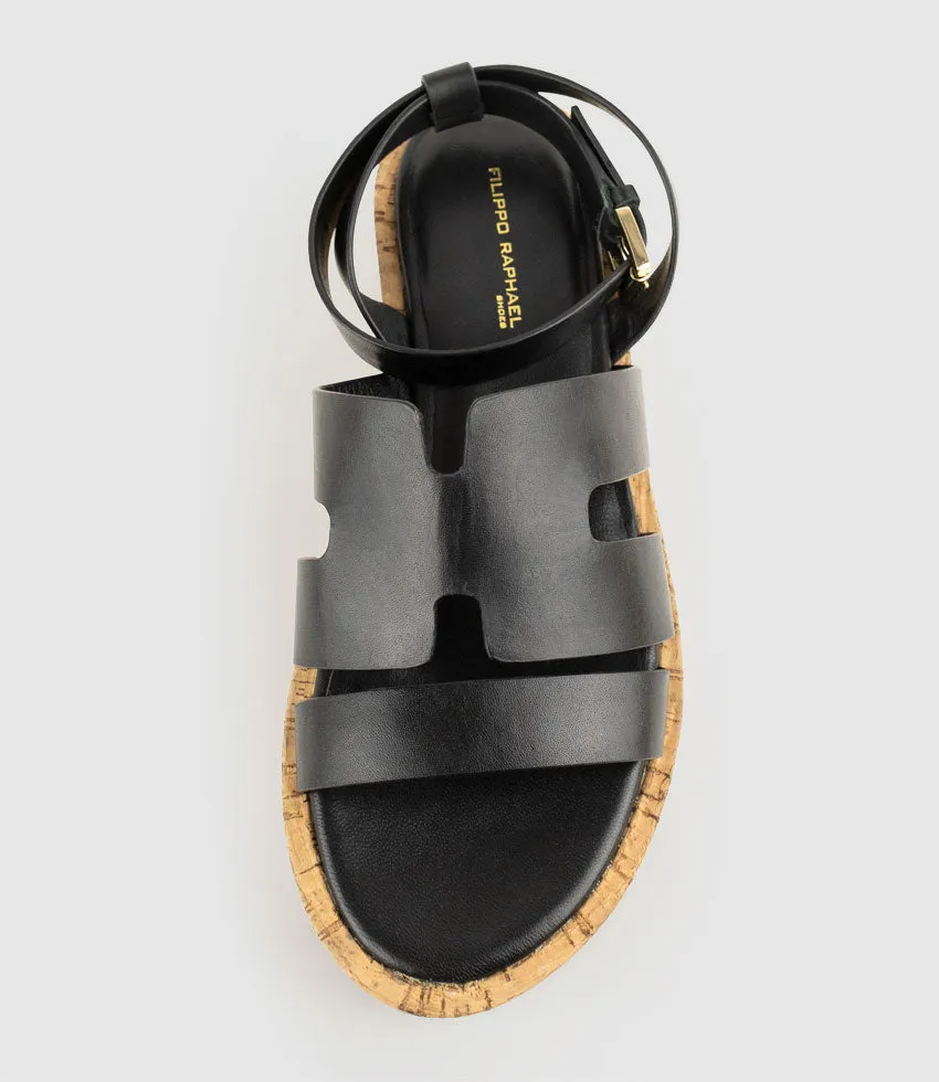 LEMUE H Front Sandal on Unit in Black