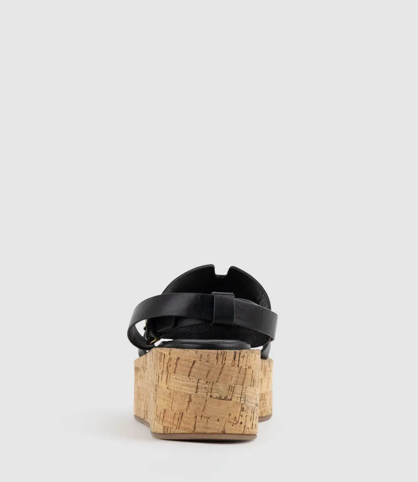 LEMUE H Front Sandal on Unit in Black