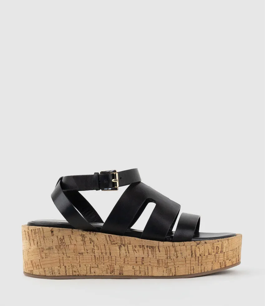 LEMUE H Front Sandal on Unit in Black