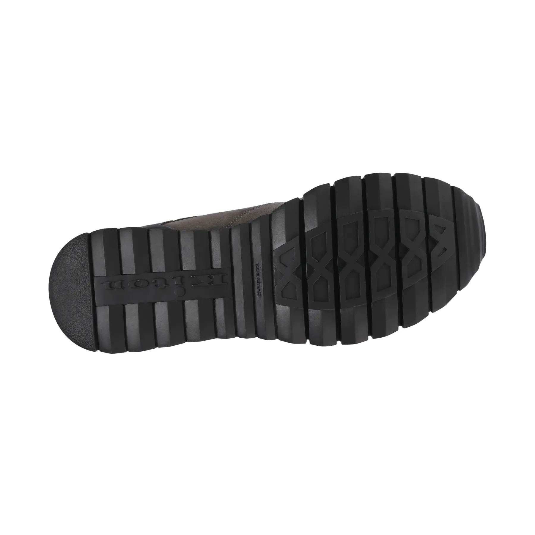 Logo Leather Sneakers in Grey