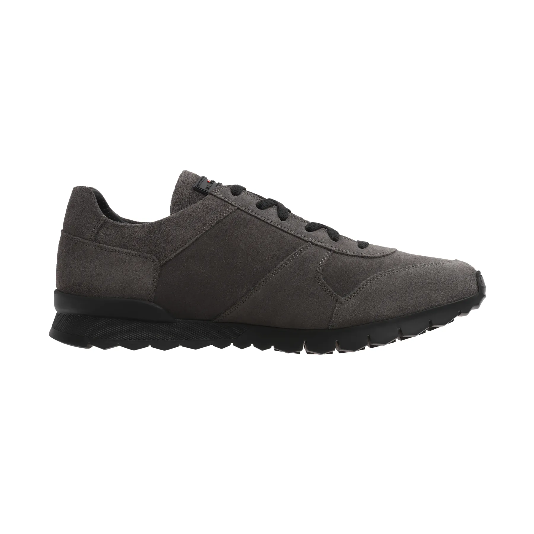Logo Leather Sneakers in Grey