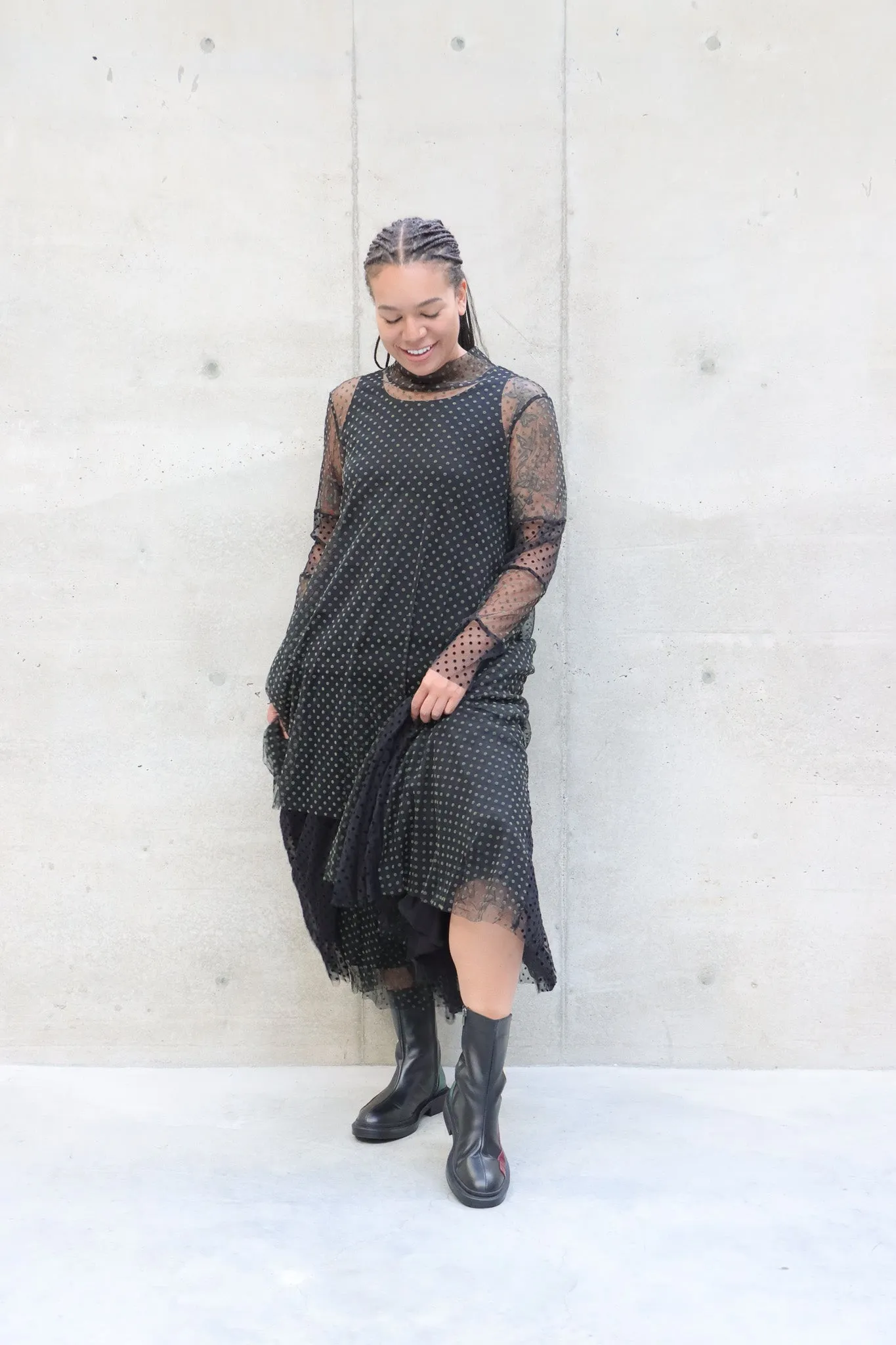 LUUKAA Dotted Mesh Tunic