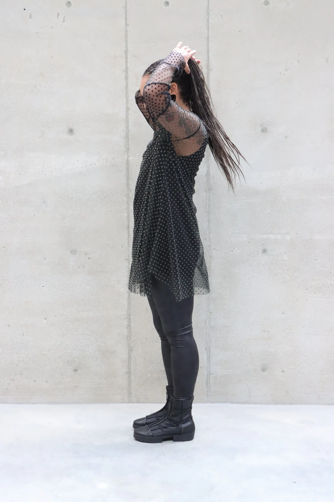 LUUKAA Dotted Mesh Tunic