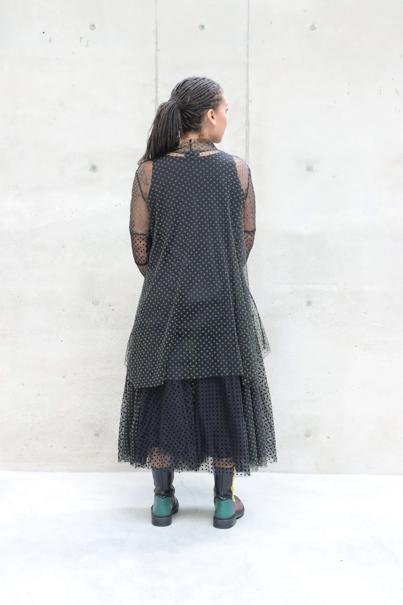 LUUKAA Dotted Mesh Tunic