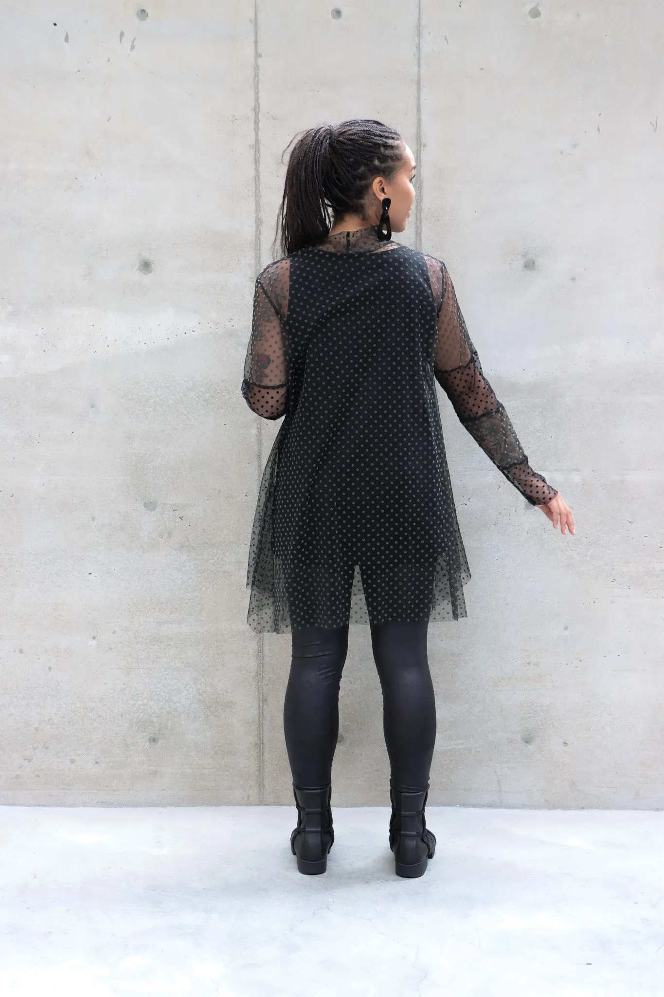 LUUKAA Dotted Mesh Tunic