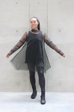 LUUKAA Dotted Mesh Tunic
