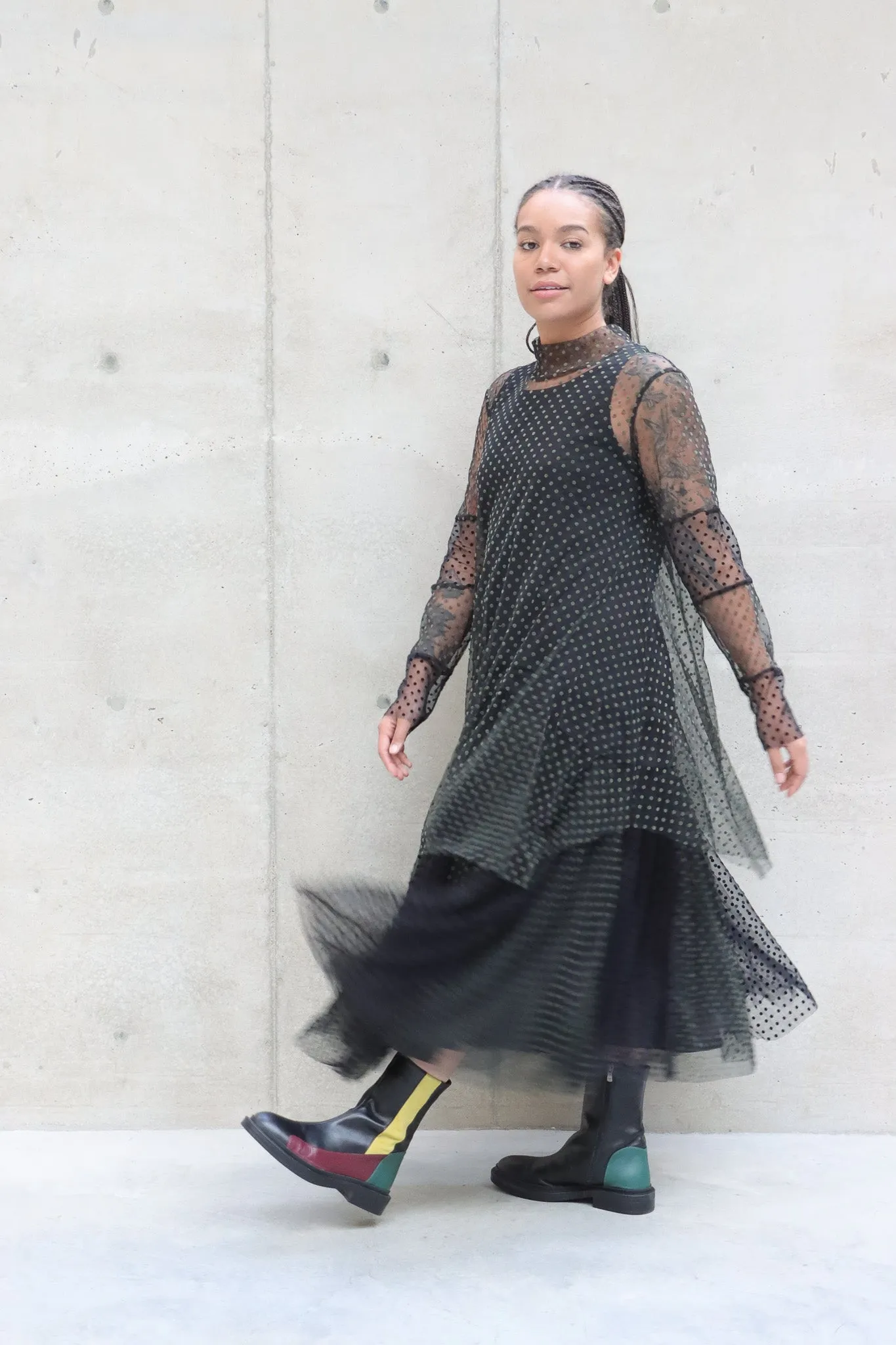 LUUKAA Dotted Mesh Tunic