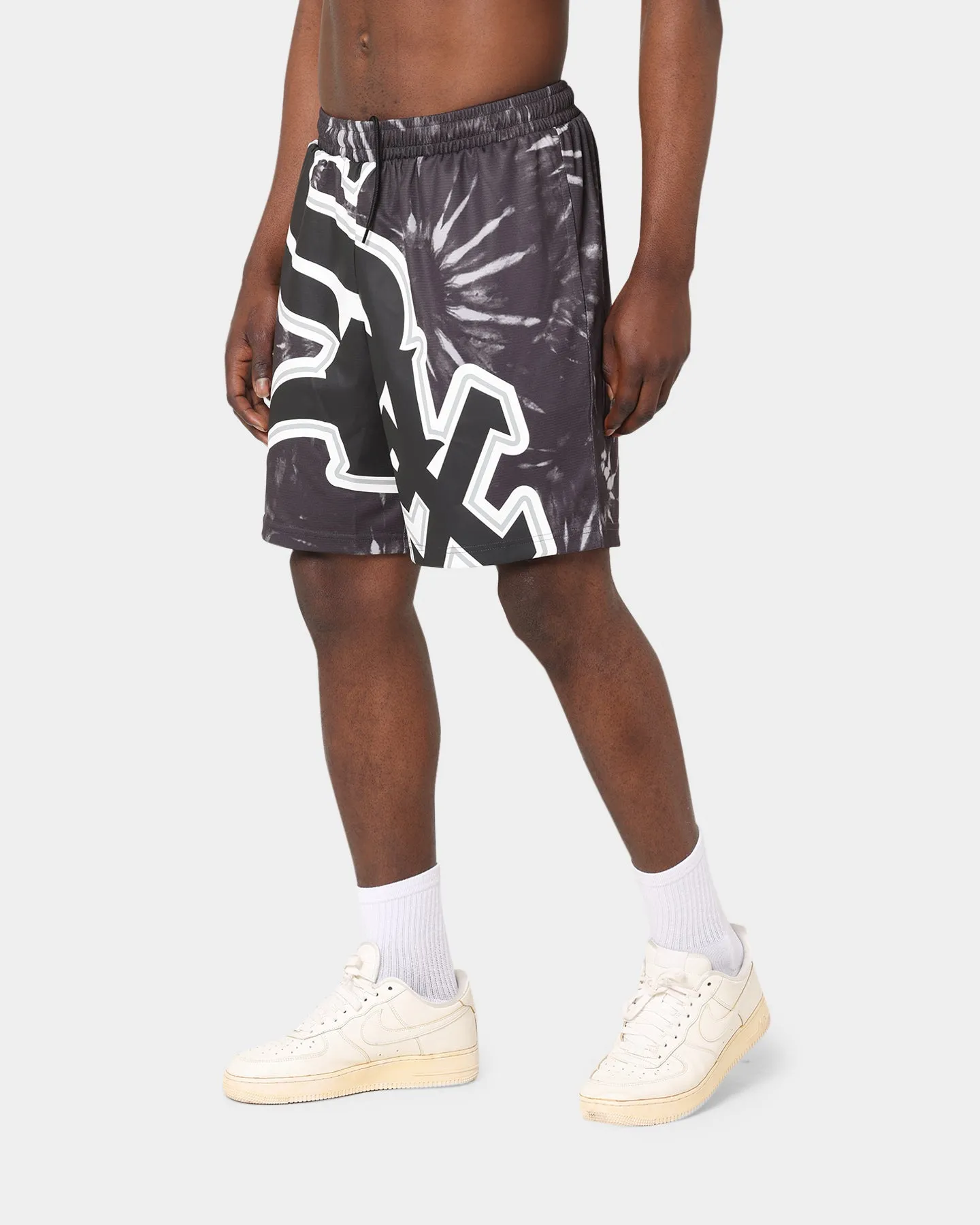 Majestic Athletic Chicago White Sox Tie Dye Big Face Shorts Black Dye