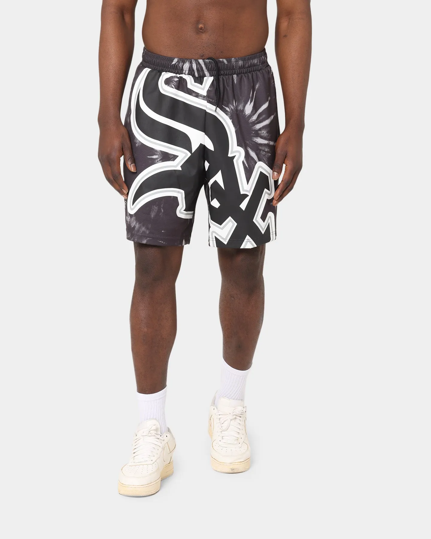 Majestic Athletic Chicago White Sox Tie Dye Big Face Shorts Black Dye