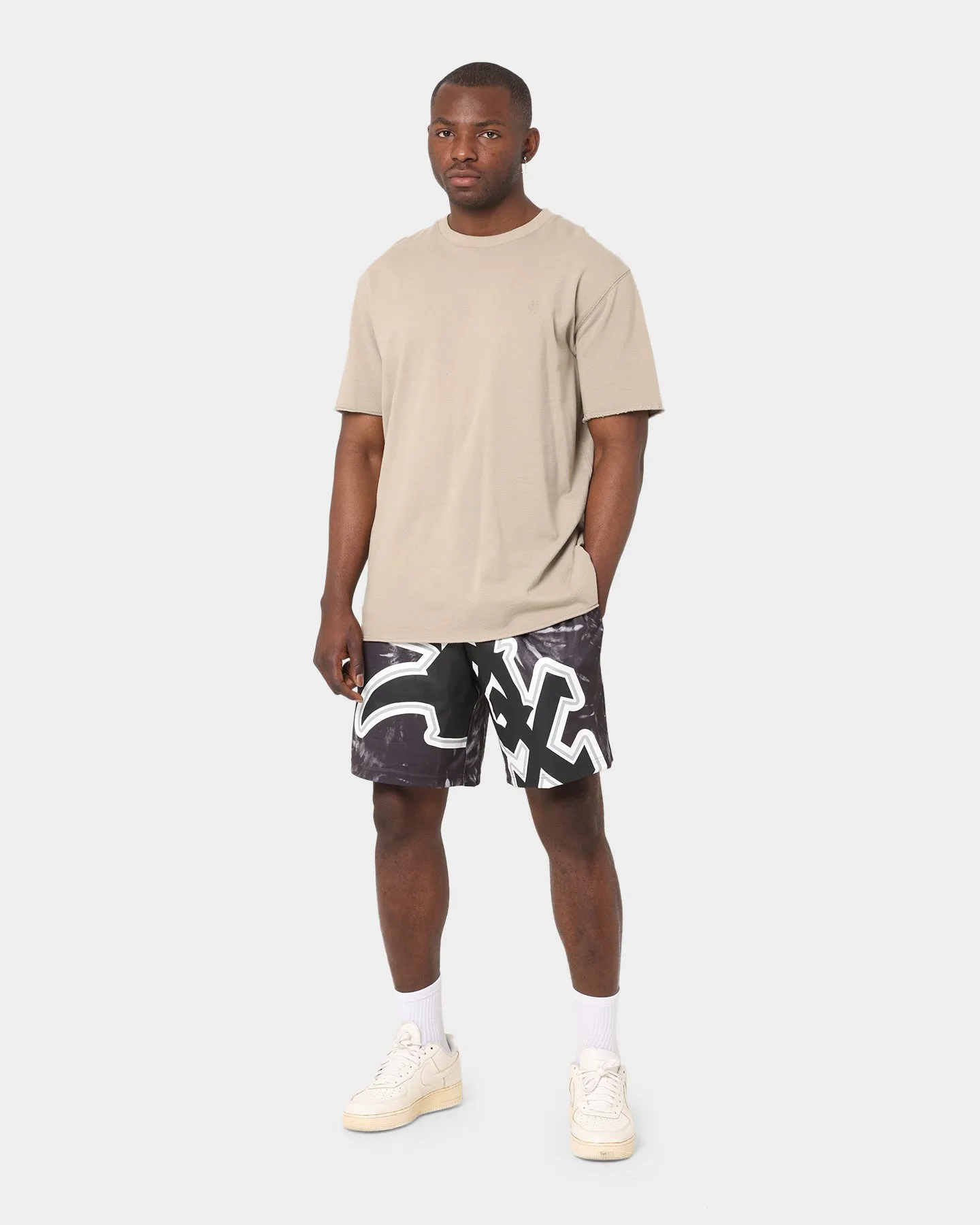 Majestic Athletic Chicago White Sox Tie Dye Big Face Shorts Black Dye