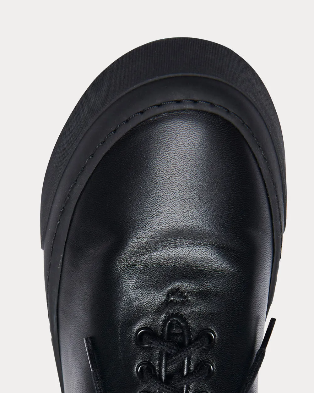 Marie H Lace-Up Black Low Top Sneakers