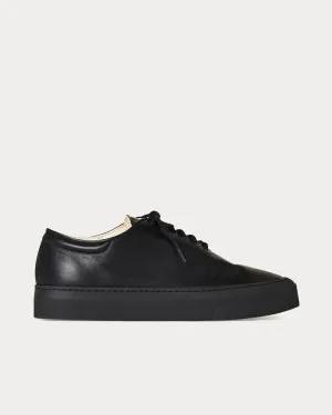 Marie H Lace-Up Black Low Top Sneakers