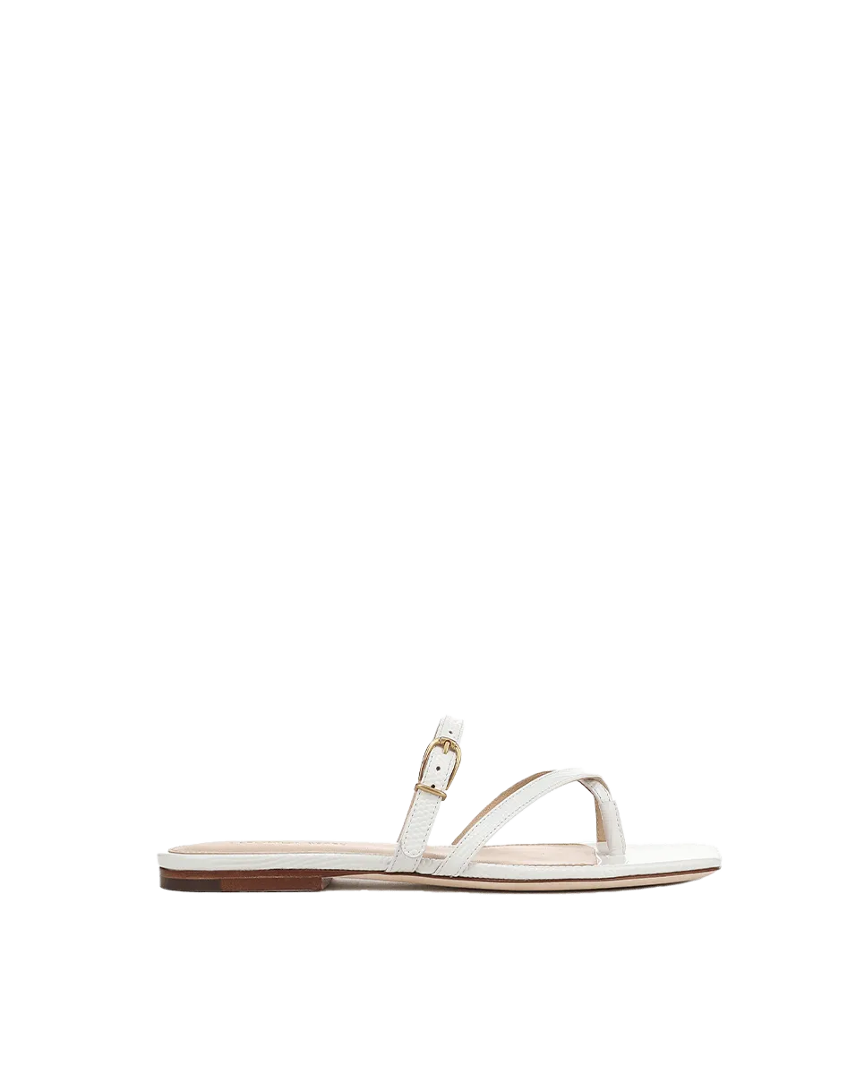 Marthe Embossed Leather Sandal