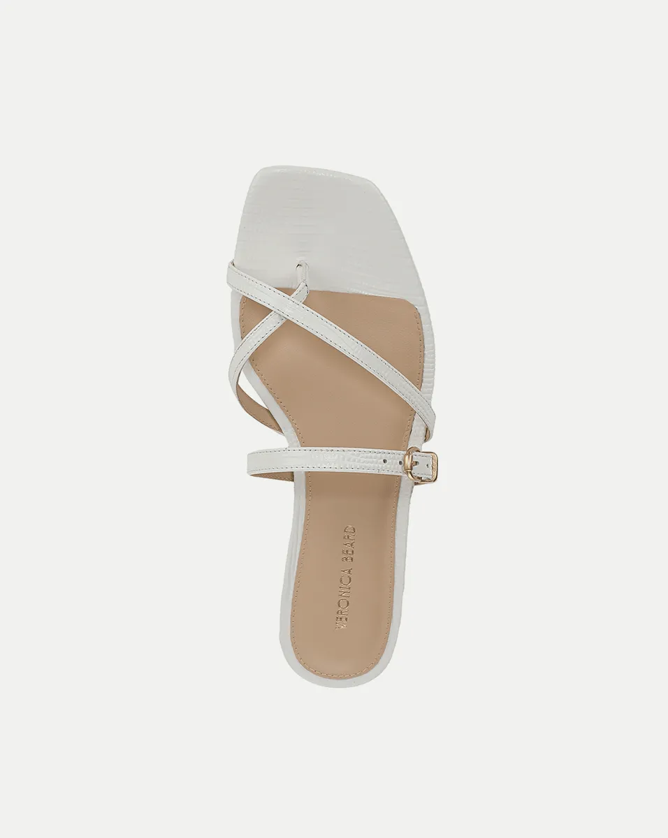 Marthe Embossed Leather Sandal