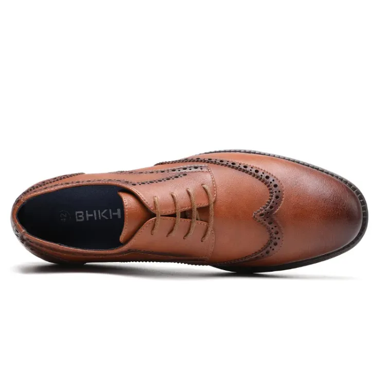 Men's Casual Oxford Vegan Leather Shoes with Wingtip | Eco-Friendly Materials