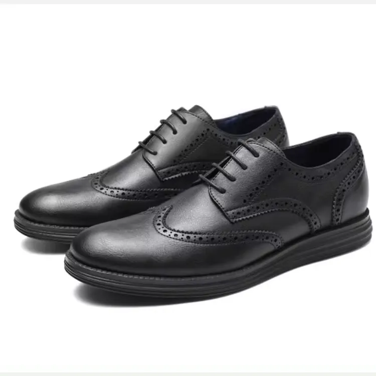 Men's Casual Oxford Vegan Leather Shoes with Wingtip | Eco-Friendly Materials