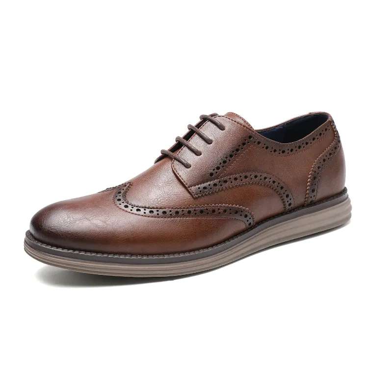 Men's Casual Oxford Vegan Leather Shoes with Wingtip | Eco-Friendly Materials