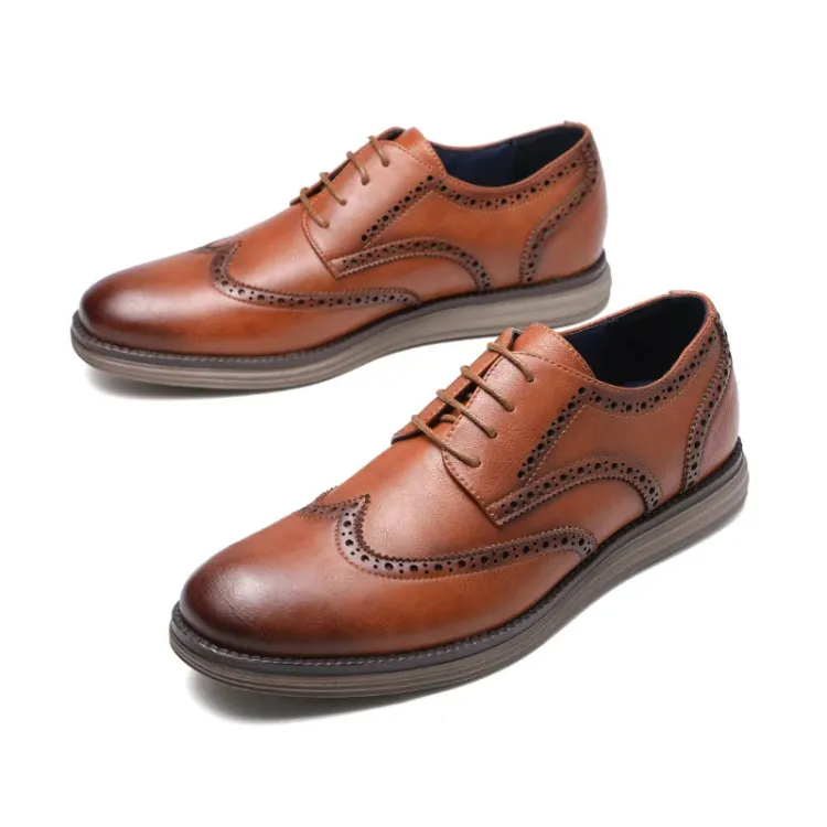 Men's Casual Oxford Vegan Leather Shoes with Wingtip | Eco-Friendly Materials