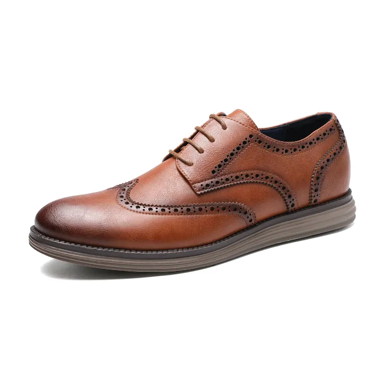 Men's Casual Oxford Vegan Leather Shoes with Wingtip | Eco-Friendly Materials