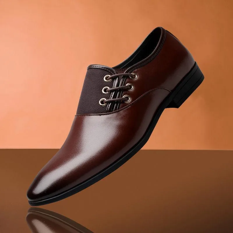 Men's Flats Shoes Fashion Split Leather Business Shoes