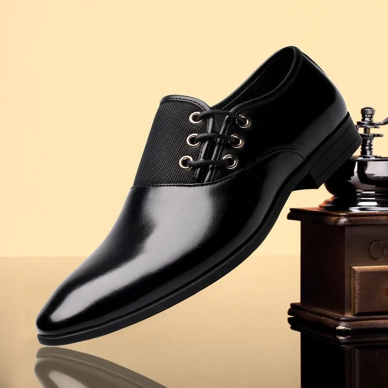 Men's Flats Shoes Fashion Split Leather Business Shoes