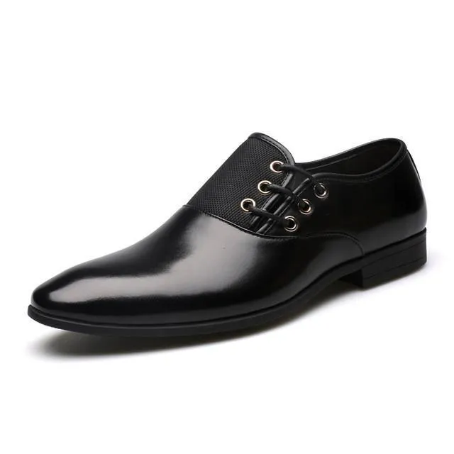 Men's Flats Shoes Fashion Split Leather Business Shoes