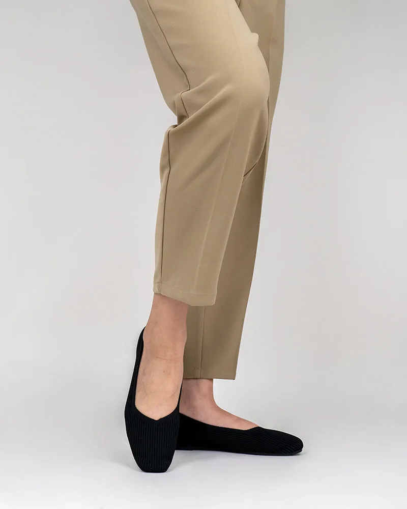 Minimalist Solid Color V-Cut Ballet Flats