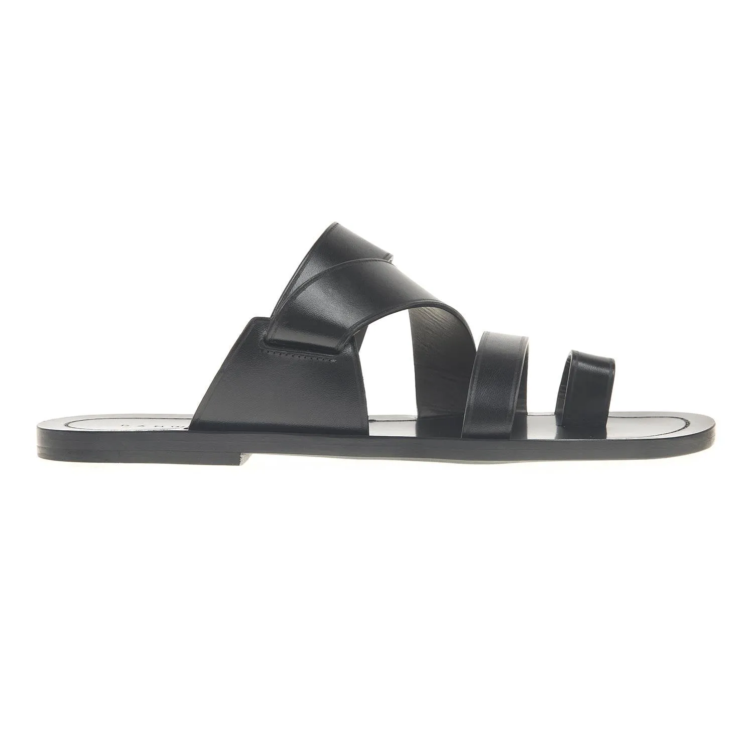 MULTI STRAP LEATHER SLIDE