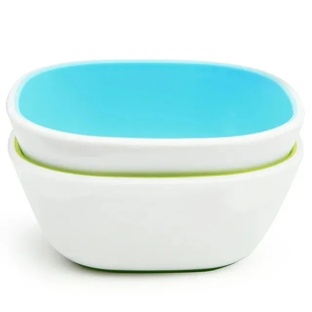 Munchkin Toddler Splash Bowls, 2 Piece, Blue/Green