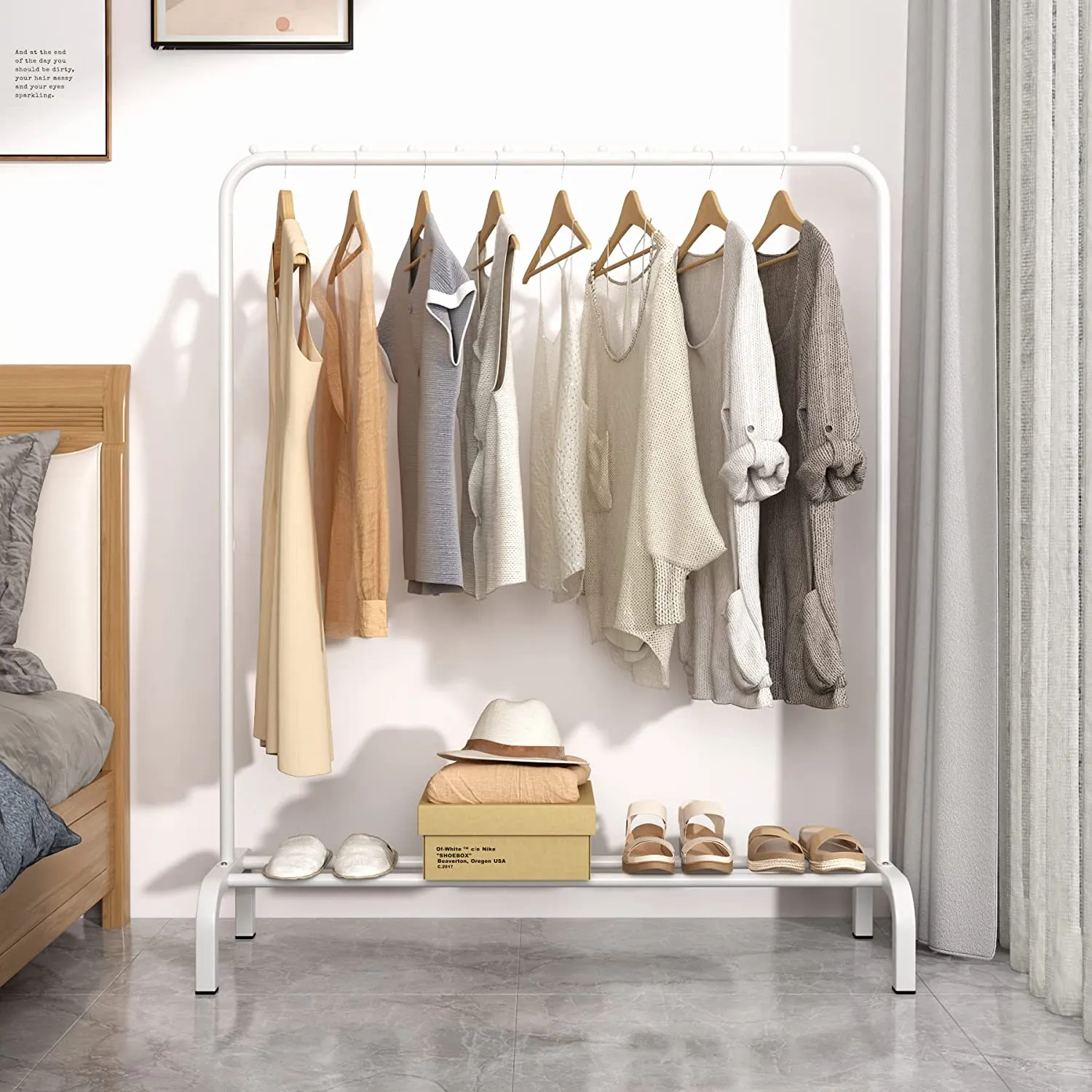 (Net) Single Pole Hanger Strong Steel Structure Laundry Rack Cloth Organizer Hanger / 5088 / 2112345678917