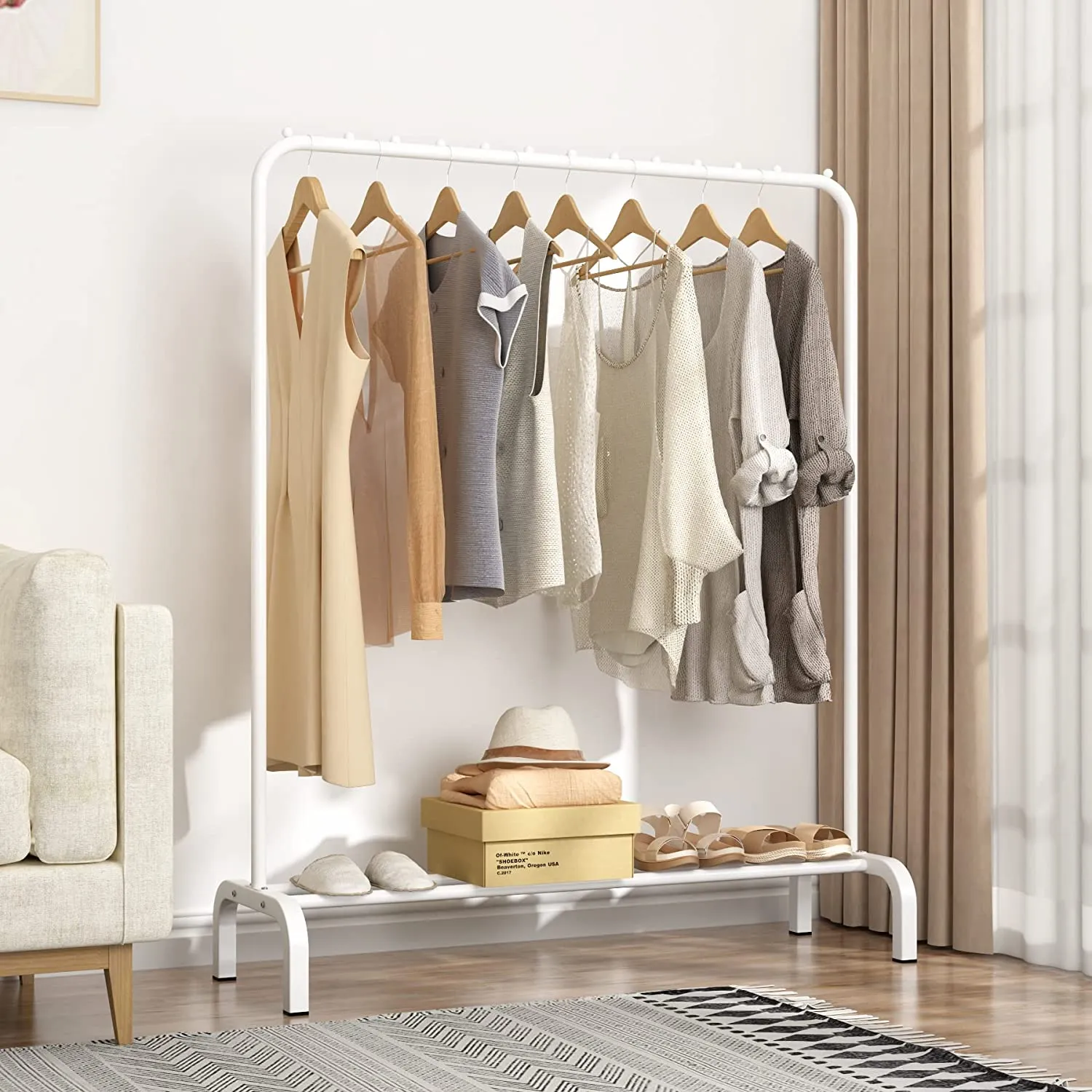 (Net) Single Pole Hanger Strong Steel Structure Laundry Rack Cloth Organizer Hanger / 5088 / 2112345678917