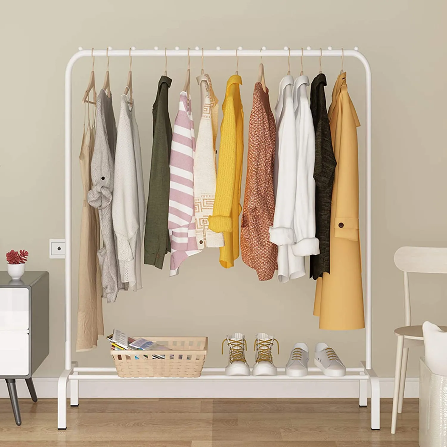 (Net) Single Pole Hanger Strong Steel Structure Laundry Rack Cloth Organizer Hanger / 5088 / 2112345678917