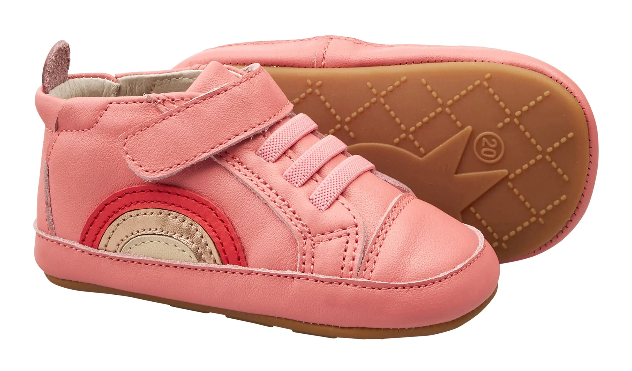 Old Soles Girl's 0069R Sunny Bub Sneakers, Rossini/Bright Red/Copper/Cream